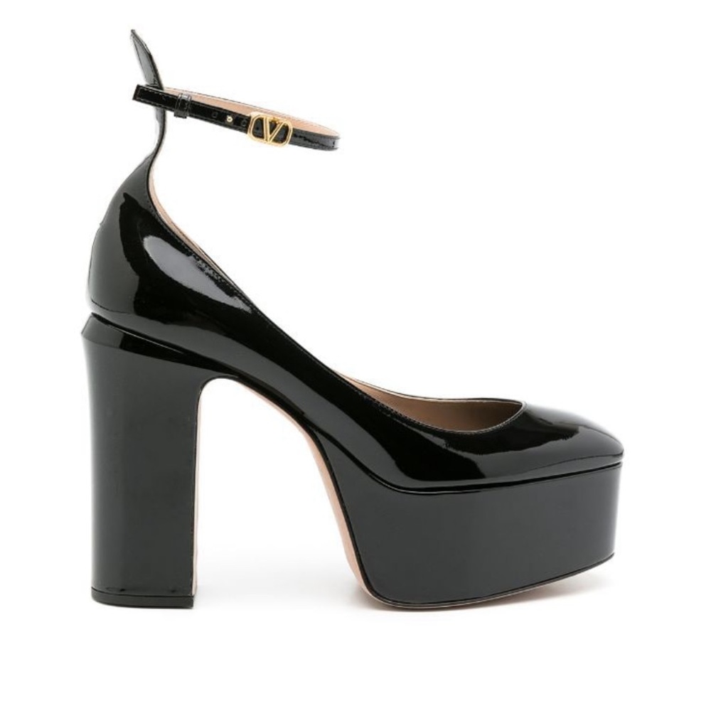 Valentino Tan Go 120mm Black Patent size 40